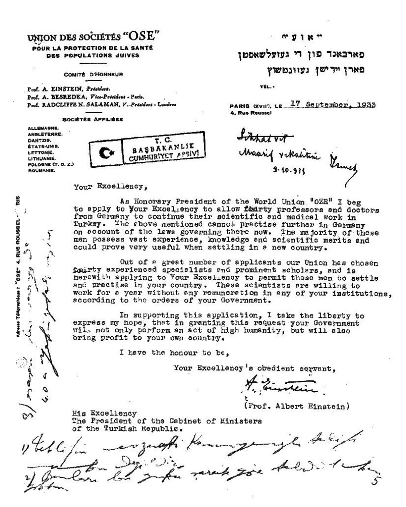 einstein letter