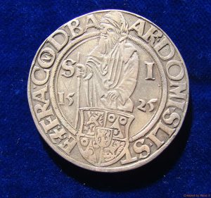 Bohemia,_Joachimsthaler_1525_Electrotype_Copy._VF._Obverse.