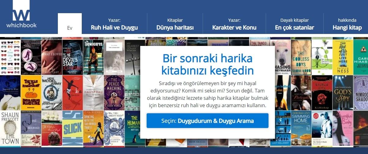 whichbook kitap seç web site