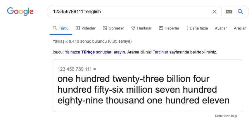 Google özellikleri 