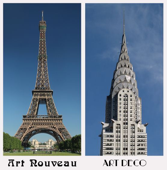 art nouveau v art deco