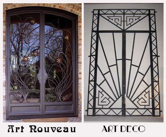 art nouveau v art deco